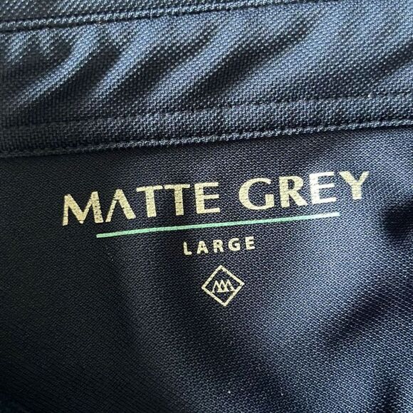 Matte Grey Golf Polo Sz. L - Picture 3 of 8